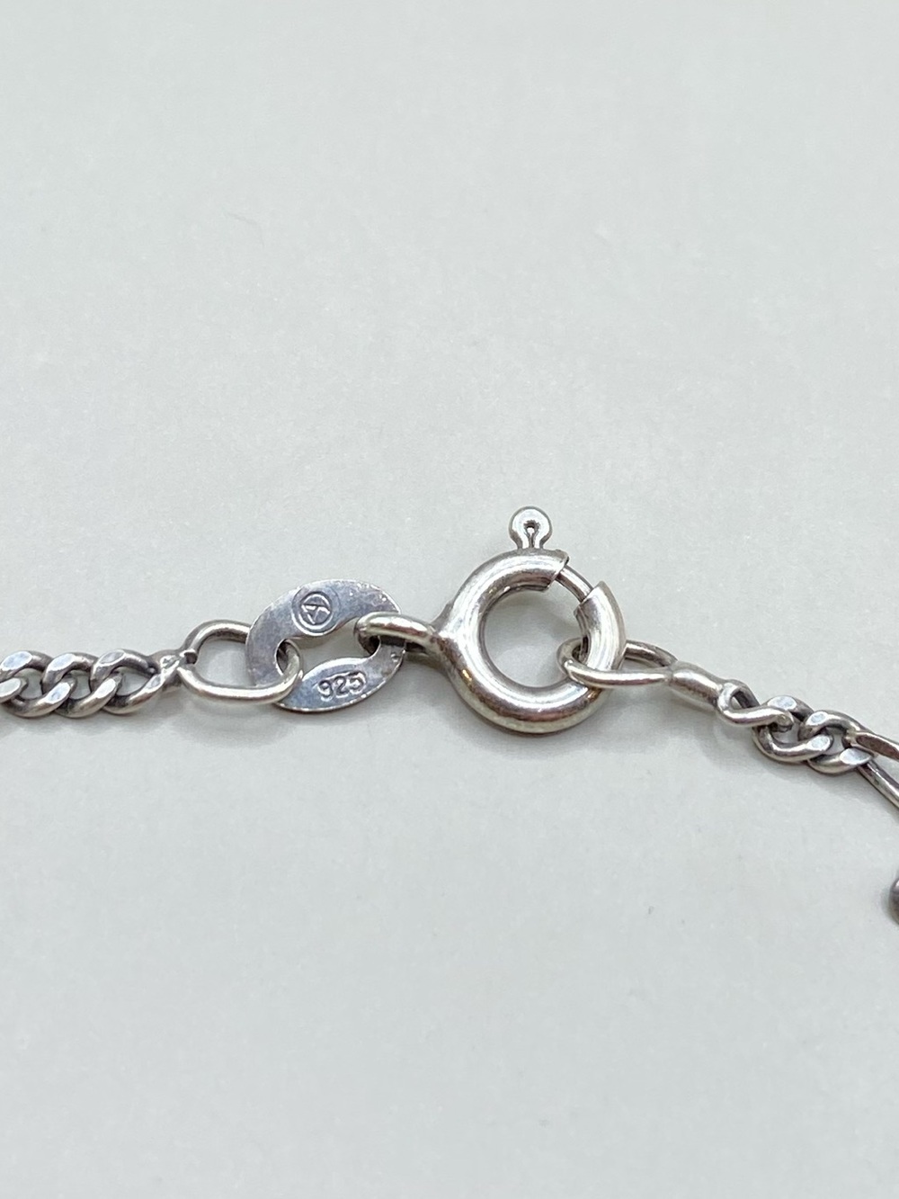 Vintage Sterling Silver Pearl Garnet Floral Drop Necklace - Picture 5 of 5